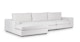 Beta Quartz White Left Chaise Sectional - Gallery View 3 of 13.