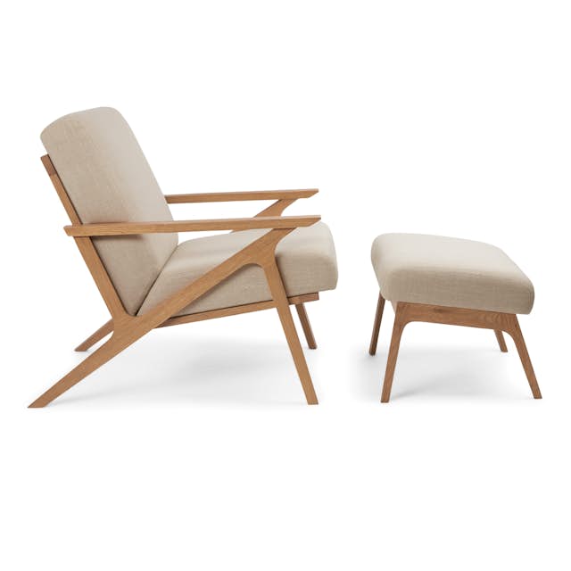 Otio 26" Oak & Welsh Taupe Lounge Set