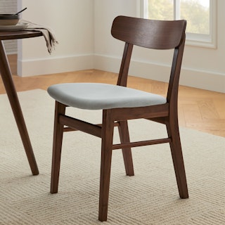 Ecole Welsh Gray Walnut Dining Chair