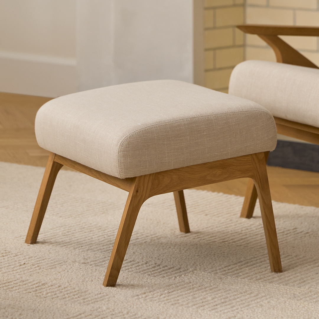 Oak & Light Welsh Gray Fabric Lounge Chair | Otis | Article