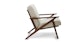 Otio Welsh Taupe Walnut Lounge Chair - Gallery View 4 of 11.