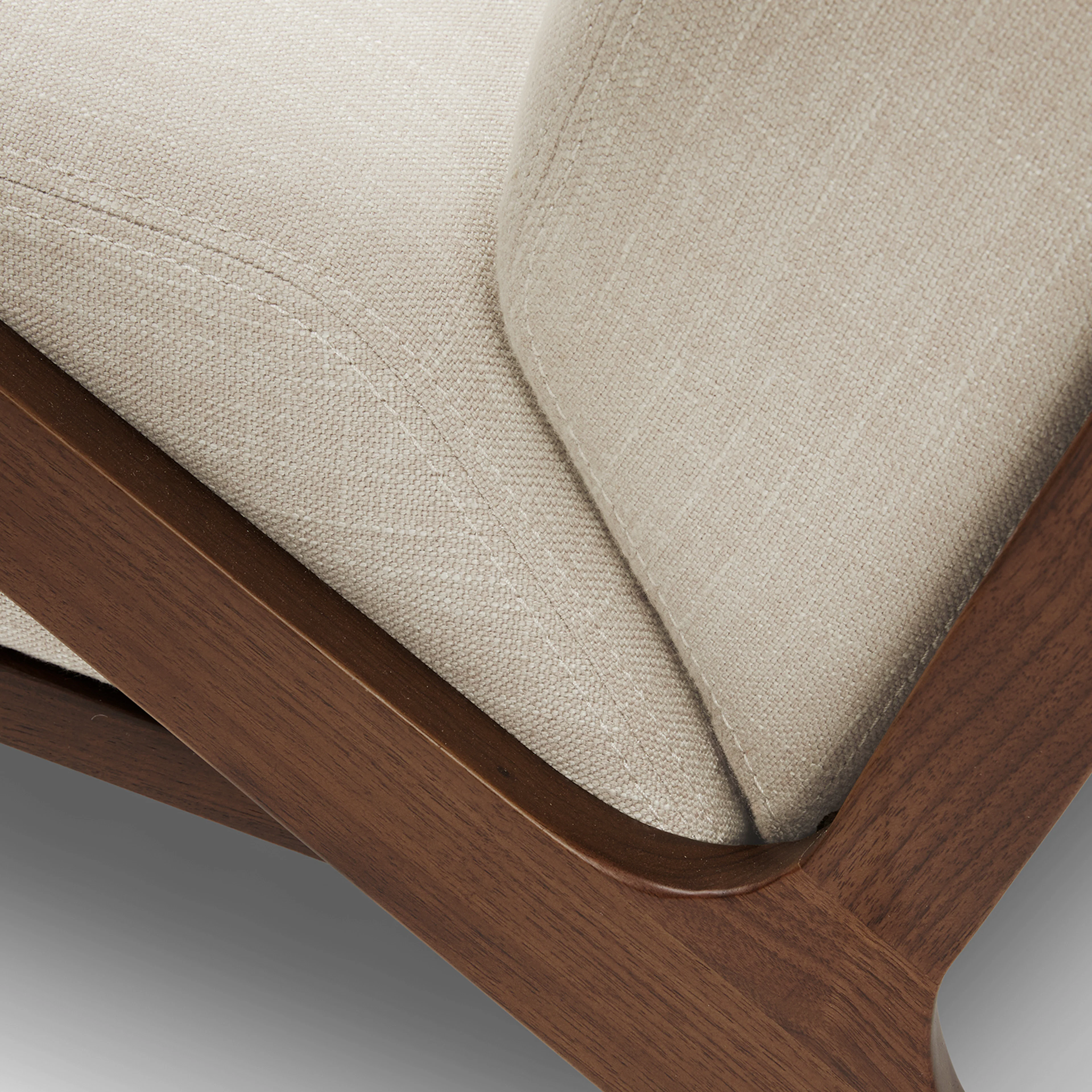 Otio 26" Walnut & Welsh Taupe Lounge Chair