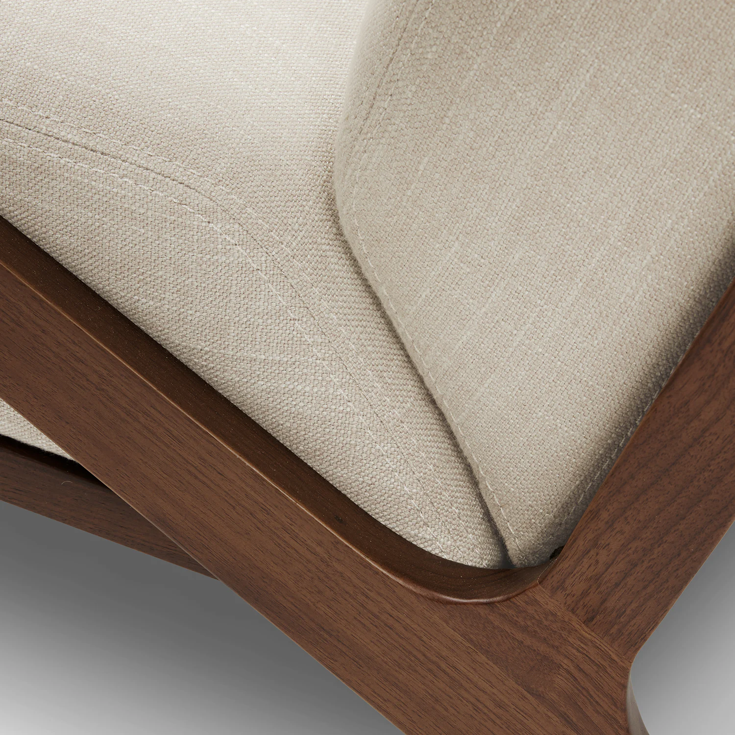 Otio 26" Walnut & Welsh Taupe Lounge Chair