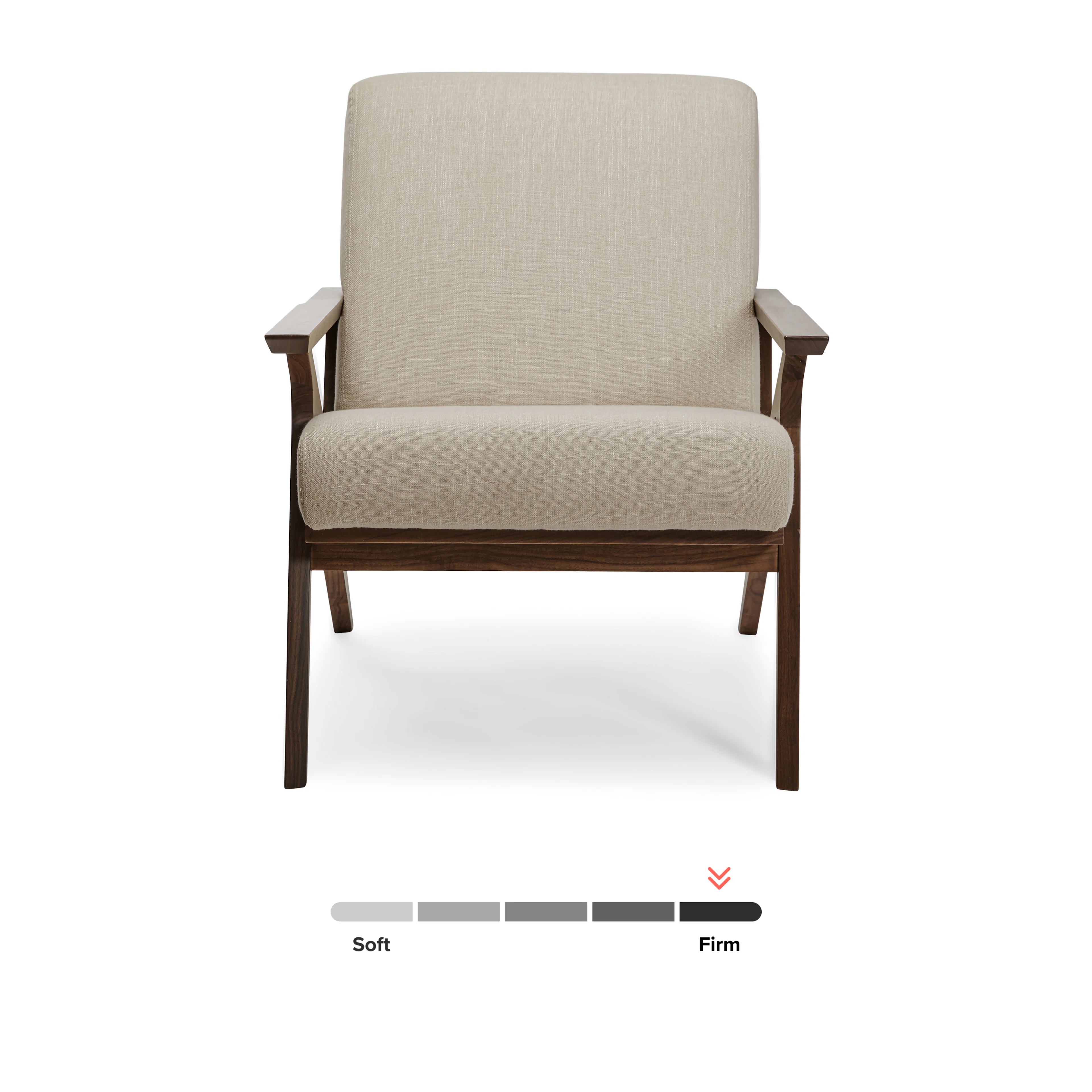Otio 26" Walnut & Welsh Taupe Lounge Chair