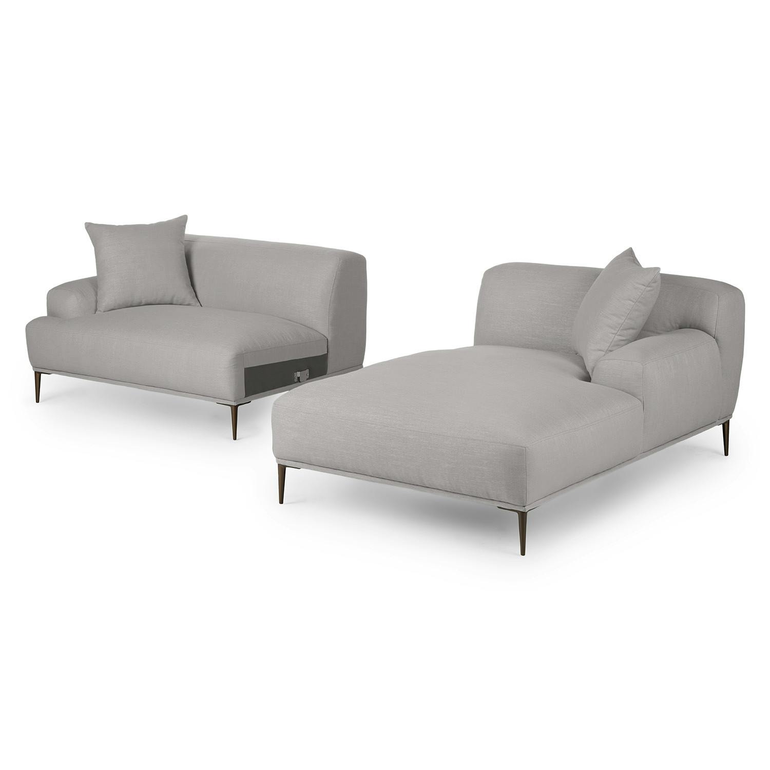 Abisko Welsh Gray Fabric Right Chaise Sectional | Article