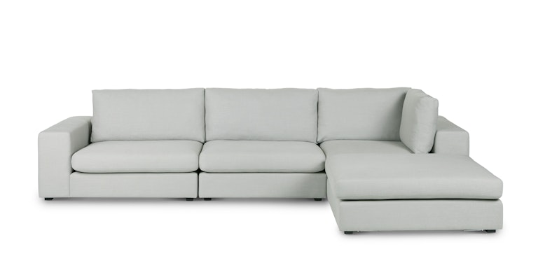 Beta Welsh Gray Right Modular Sectional - Primary View 1 of 12 (Open Fullscreen View).