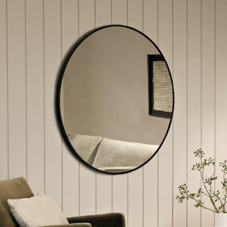 Mansfield Large Round Wall Mirror - Black