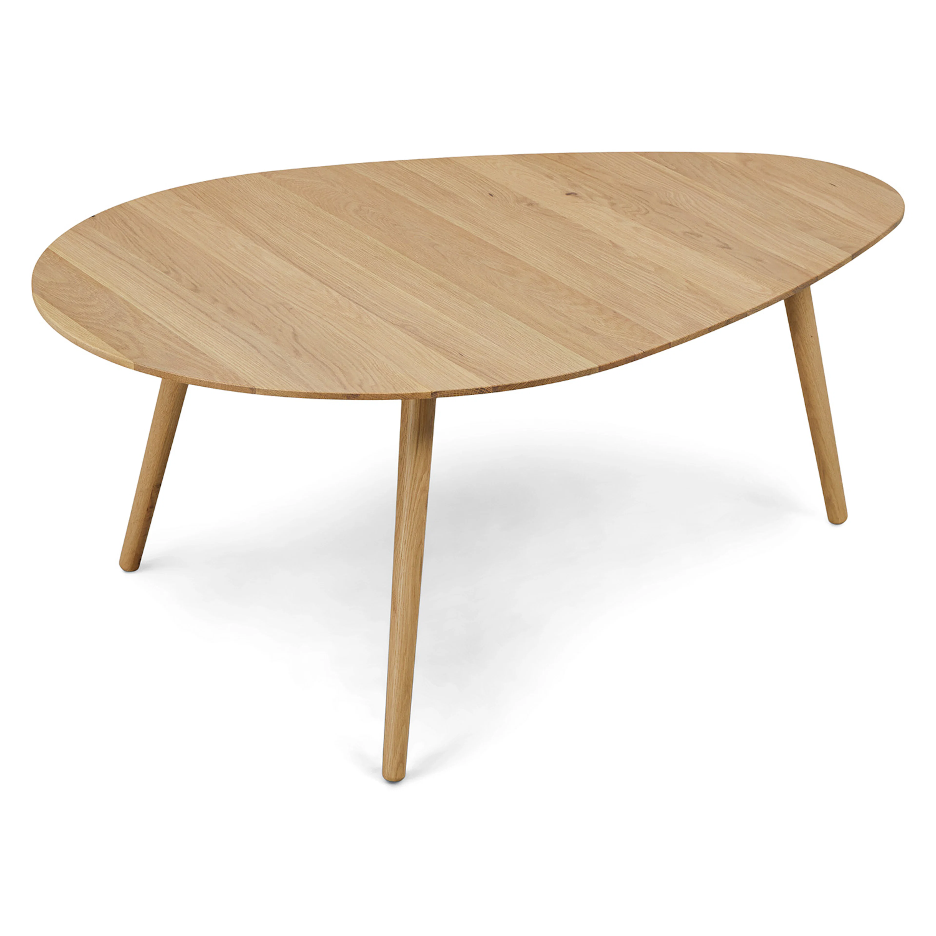 Amoeba 42.5" White Oak Coffee Table - Modern Design