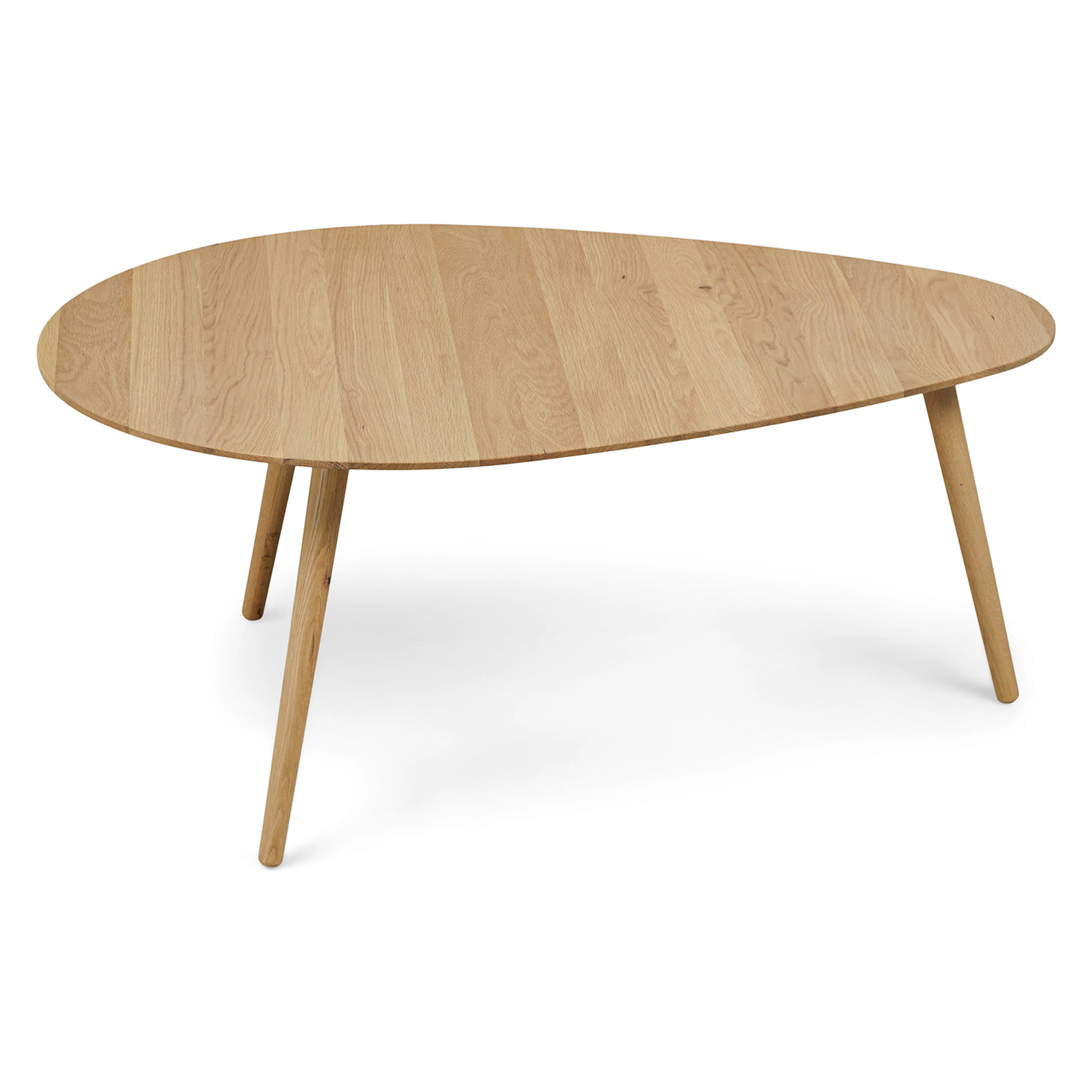 Amoeba 42.5" White Oak Coffee Table - Modern Design