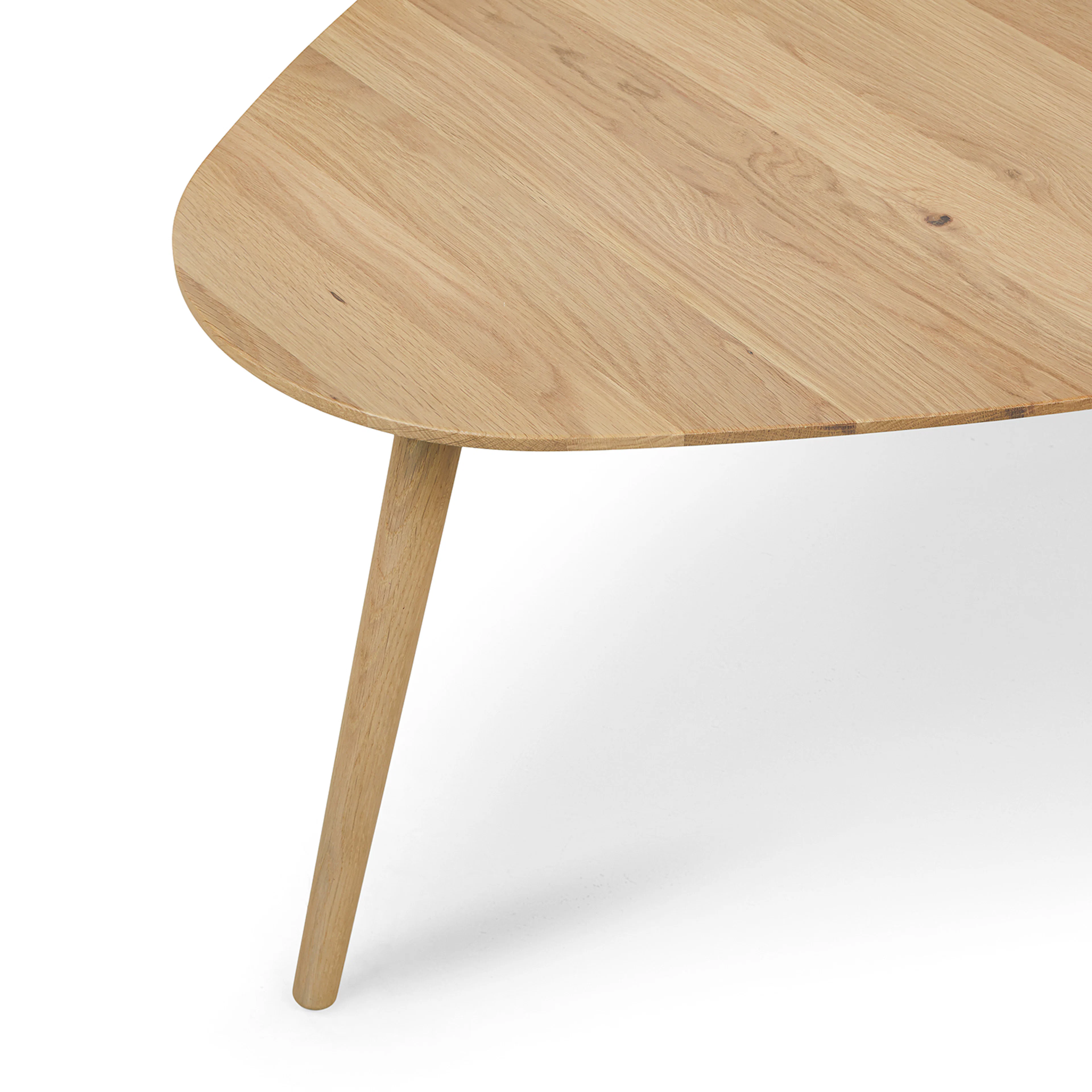 Amoeba 42.5" White Oak Coffee Table - Modern Design