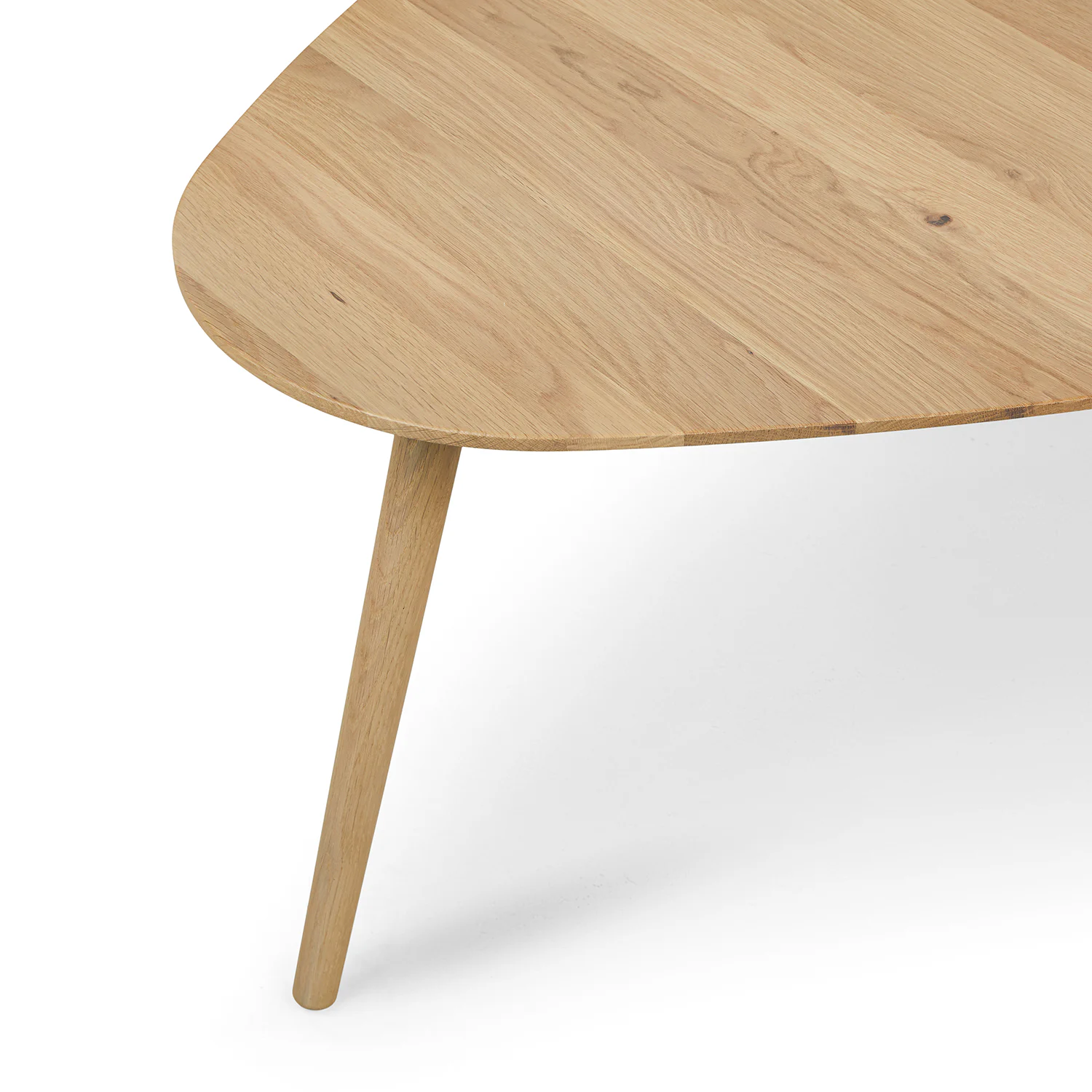 Amoeba 42.5" White Oak Coffee Table - Modern Design