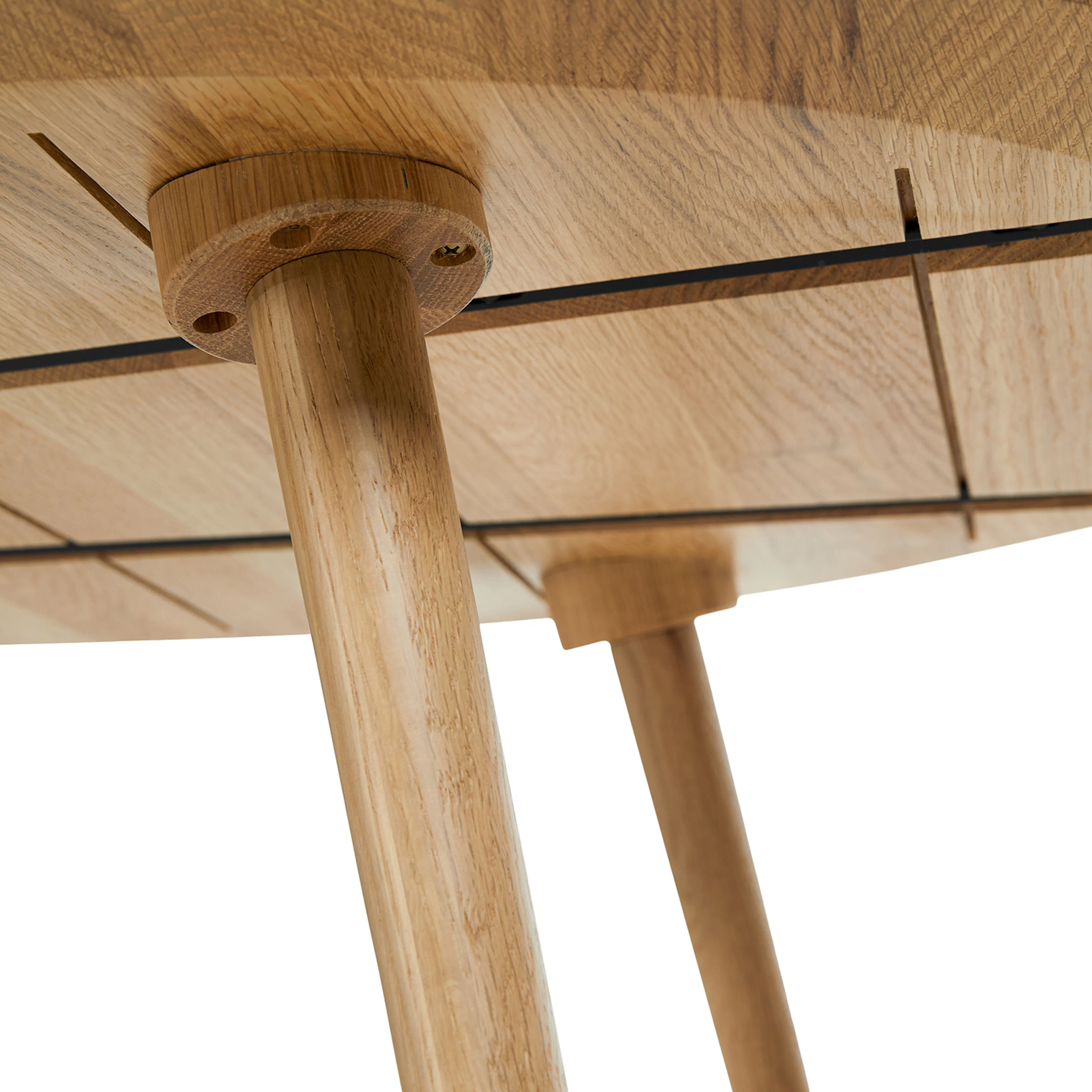 Amoeba 42.5" White Oak Coffee Table - Modern Design