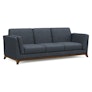 Ceni Walnut & Denim Blue Fabric Sofa | Article