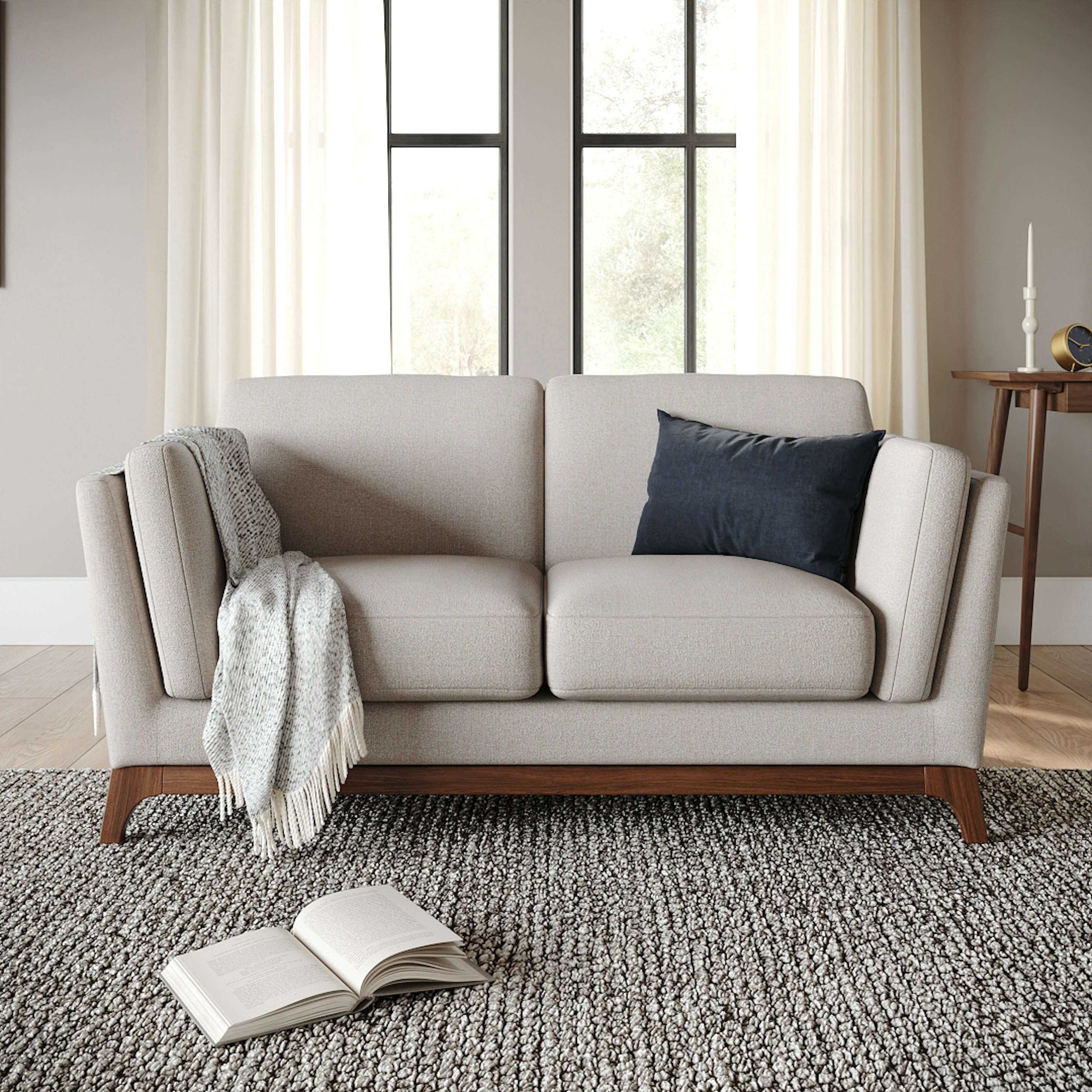 Ceni 61" Loveseat - Chalk Gray by Article