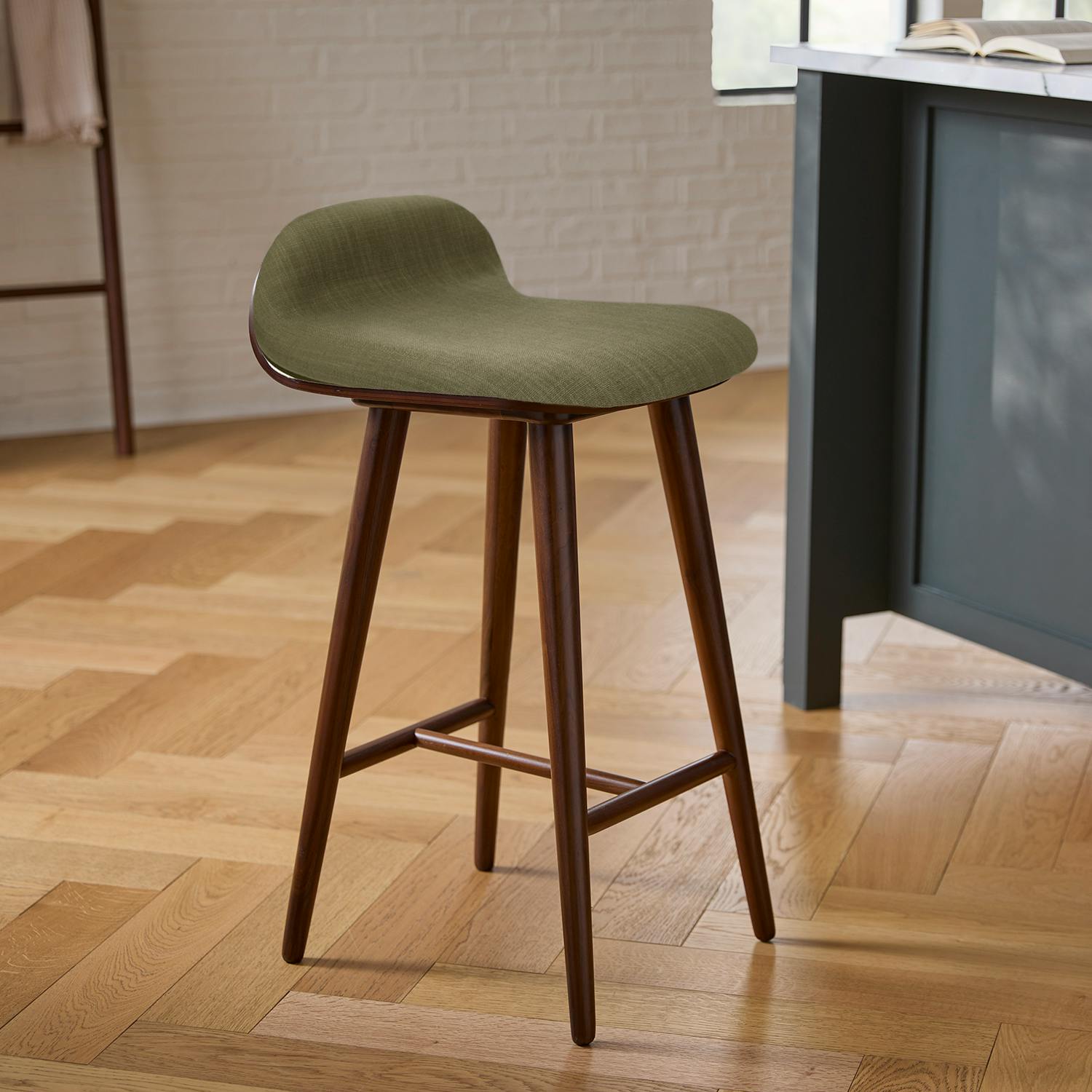Sede Olio Green & Walnut Counter Stool | Article