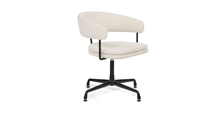 Renna Ivory Bouclé Office Chair - Primary View 1 of 9 (Open Fullscreen View).