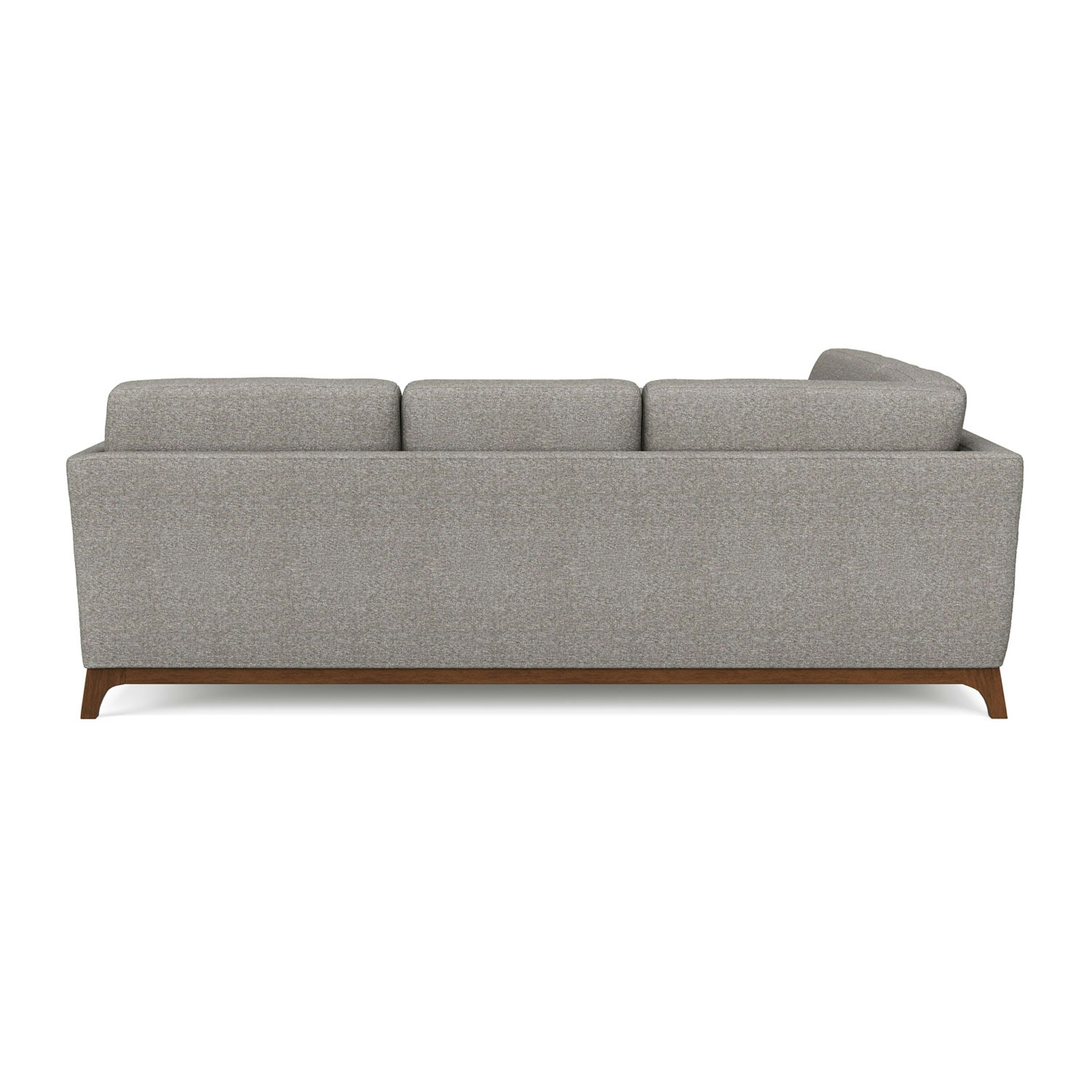 Ceni Walnut & Quarry Gray Fabric Corner Sectional | Article