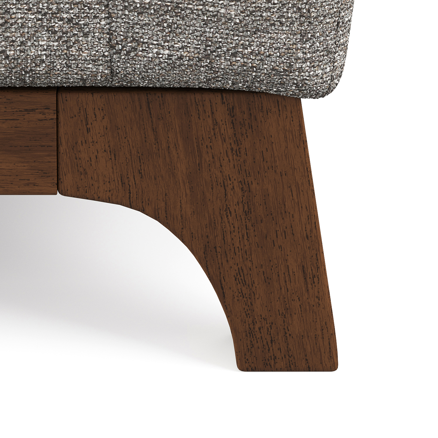 Ceni Walnut & Quarry Gray Fabric Corner Sectional | Article