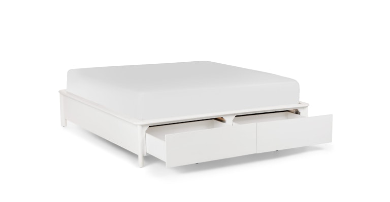 Pactera White Wash Ash Queen Storage Bed - Primary View 1 of 14 (Open Fullscreen View).