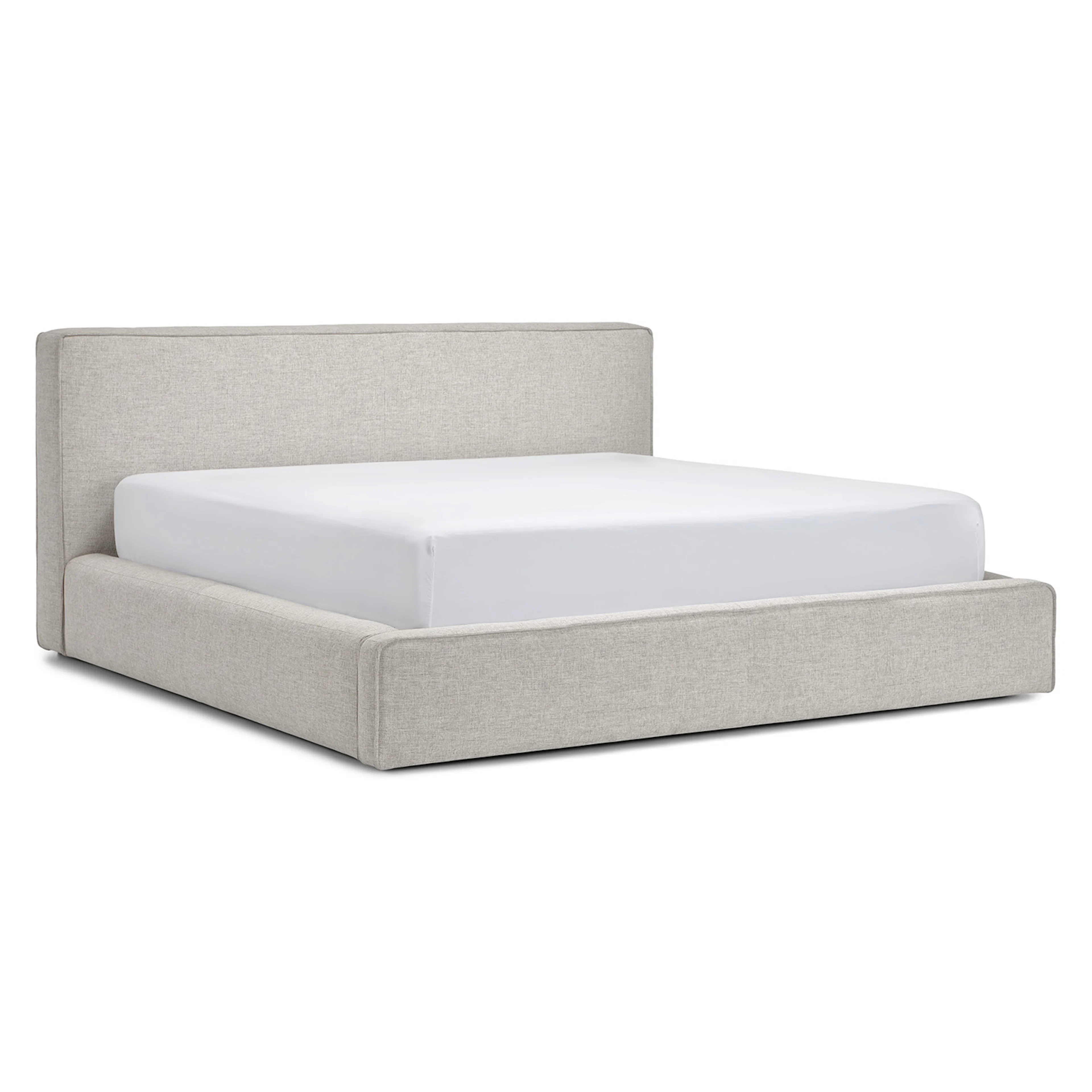 Cigar King Upholstered Storage Bed - Birch Ivory