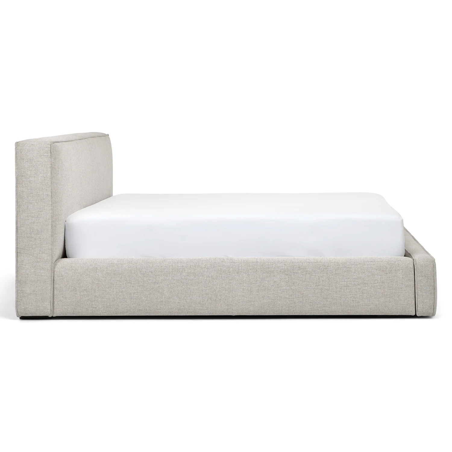 Cigar King Upholstered Storage Bed - Birch Ivory