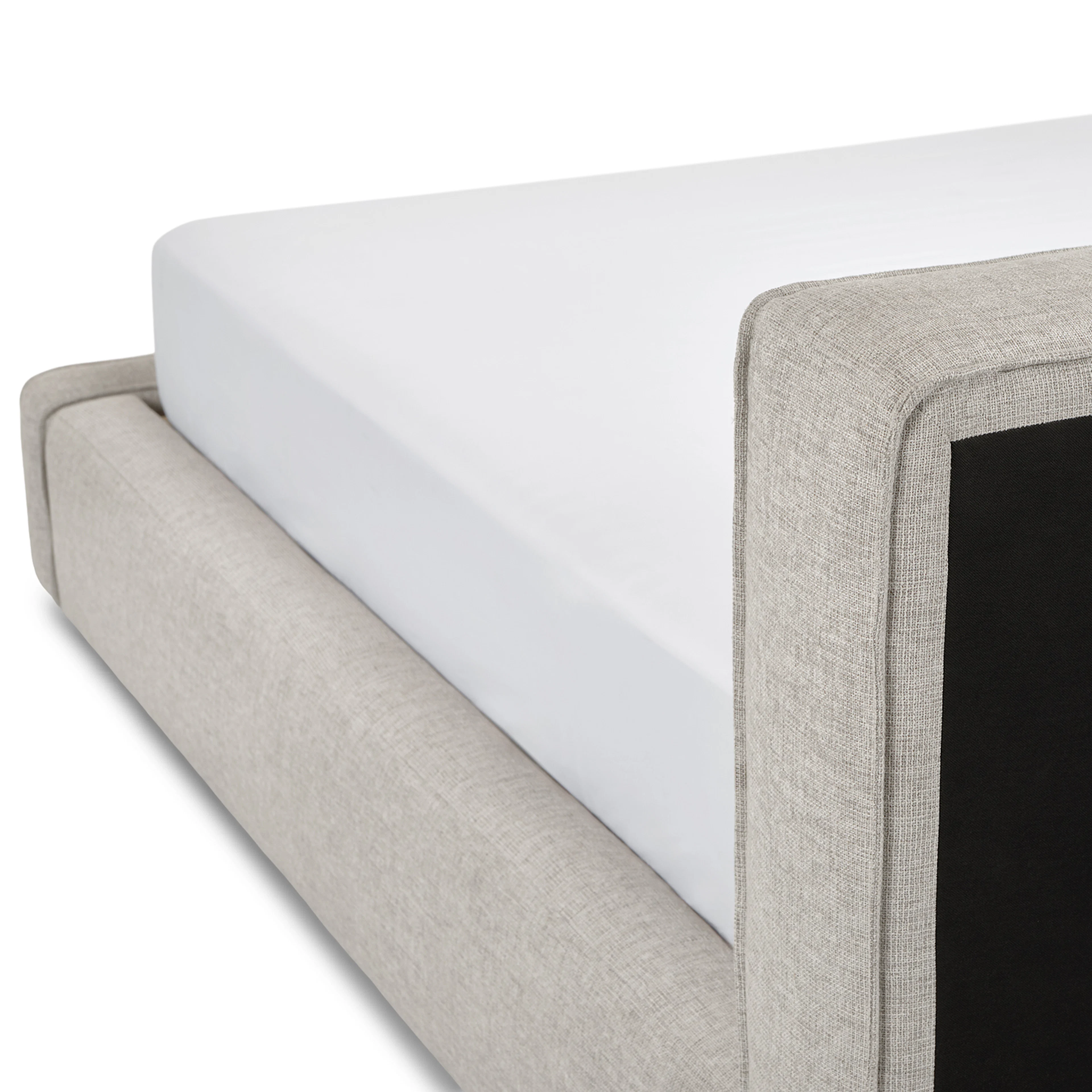 Cigar King Upholstered Storage Bed - Birch Ivory