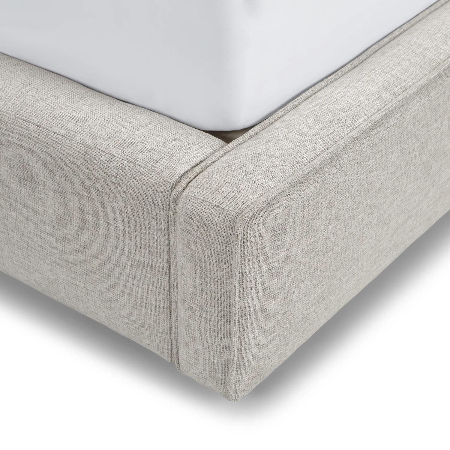 Cigar King Upholstered Storage Bed - Birch Ivory