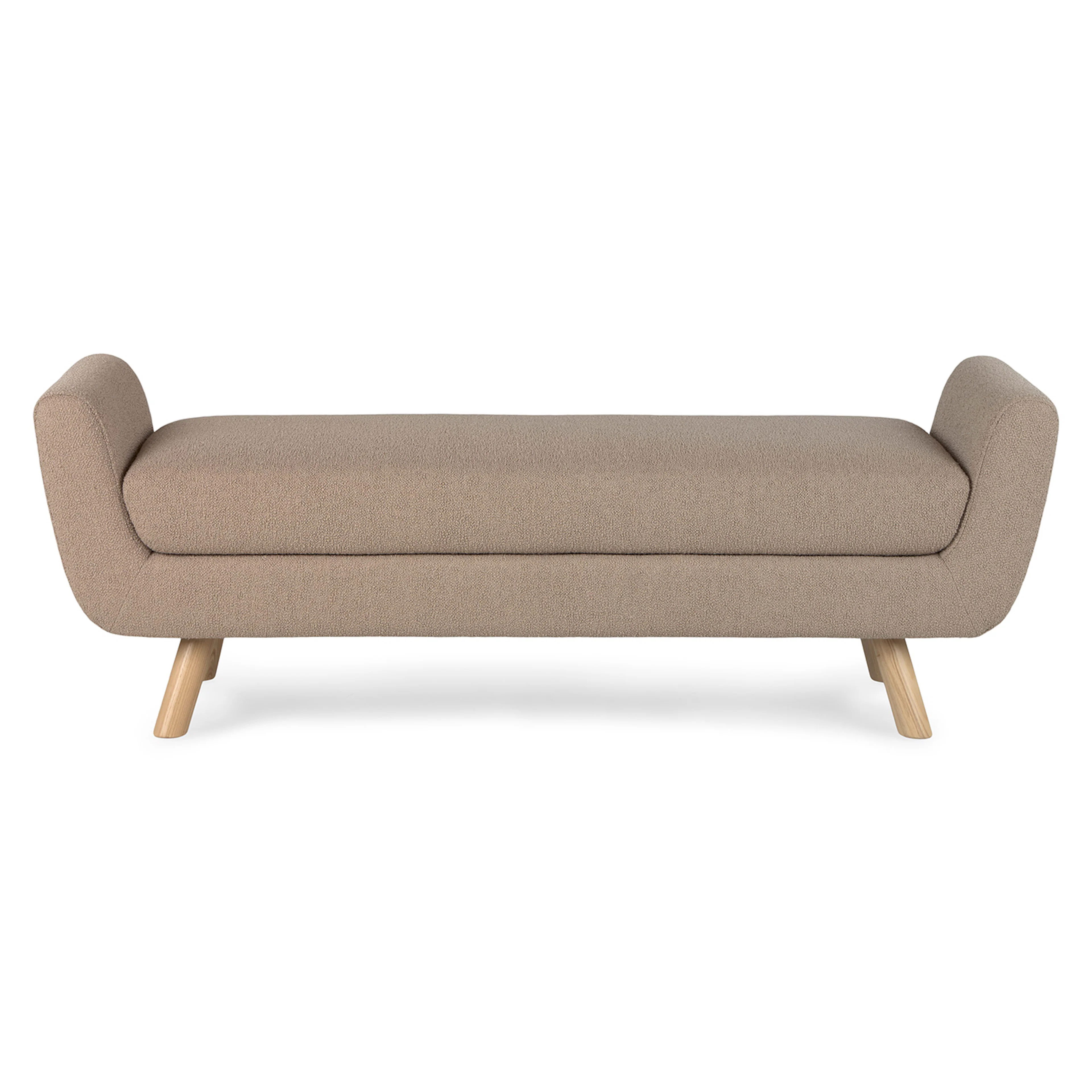 Gabriola 60" Bench - Sandstone Wool Bouclé