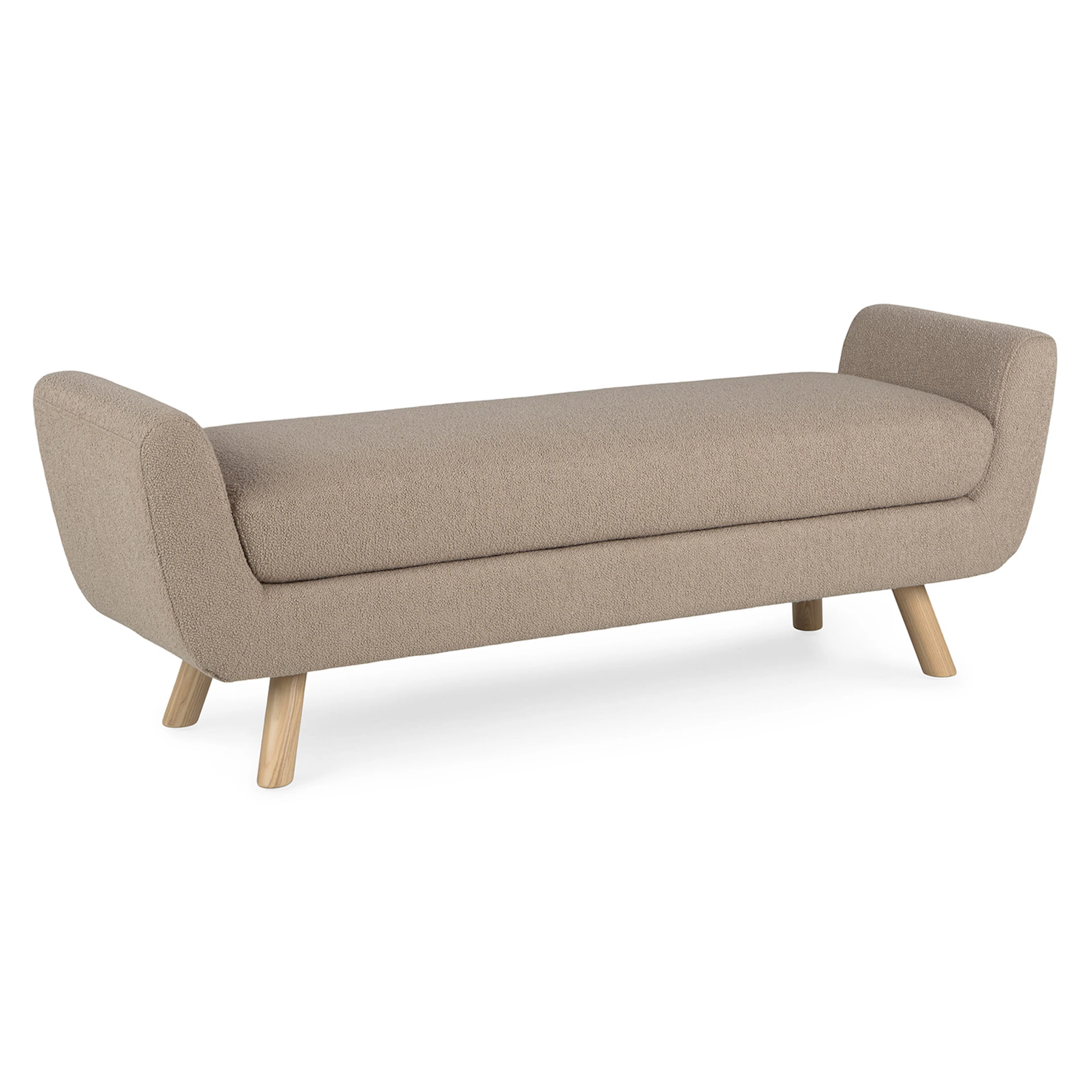 Gabriola 60" Bench - Sandstone Wool Bouclé