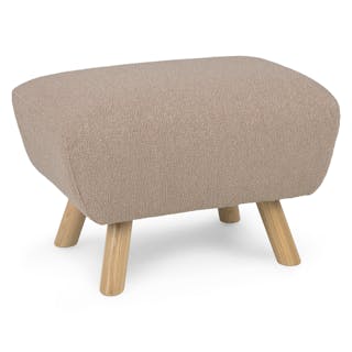 Gabriola 23" Ottoman - Sandstone Wool Bouclé