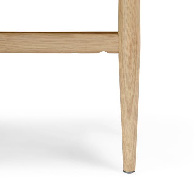 White Oak Wood Oval Coffee Table Lenia Article