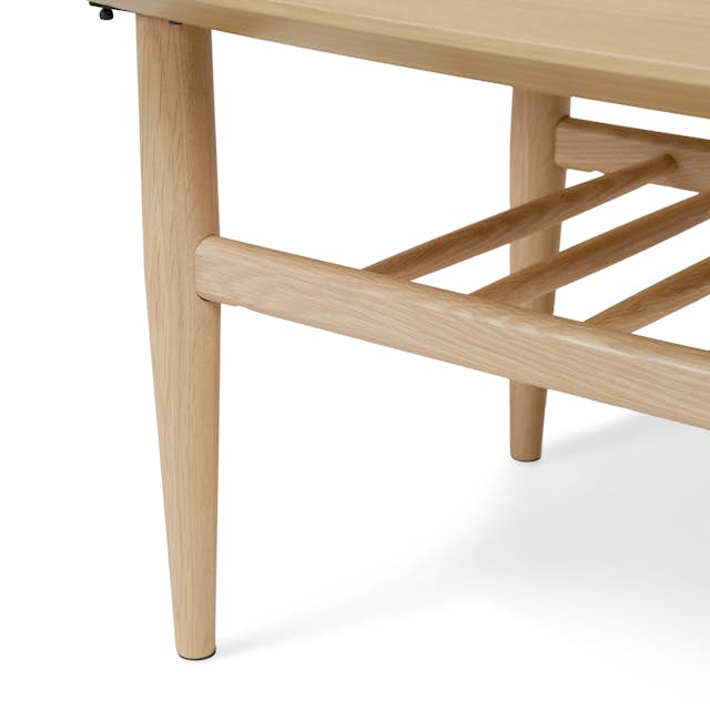 White Oak Wood Oval Coffee Table | Lenia | Article