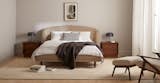 Kayra Lunaria Sandstone Bouclé Fabric & Oak Queen-Sized Bed | Article
