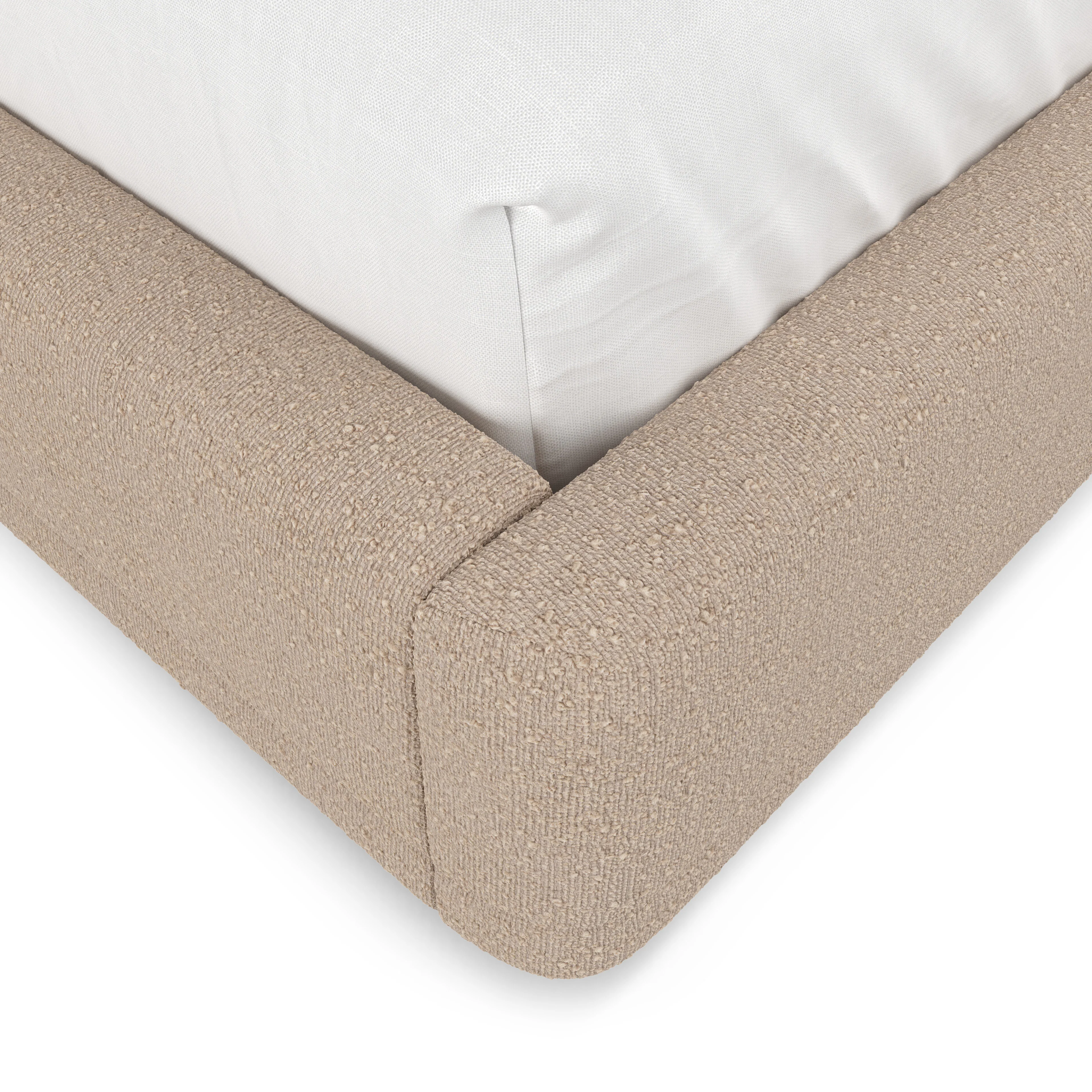 Kayra Queen Upholstered Bed - Lunaria Sandstone Bouclé