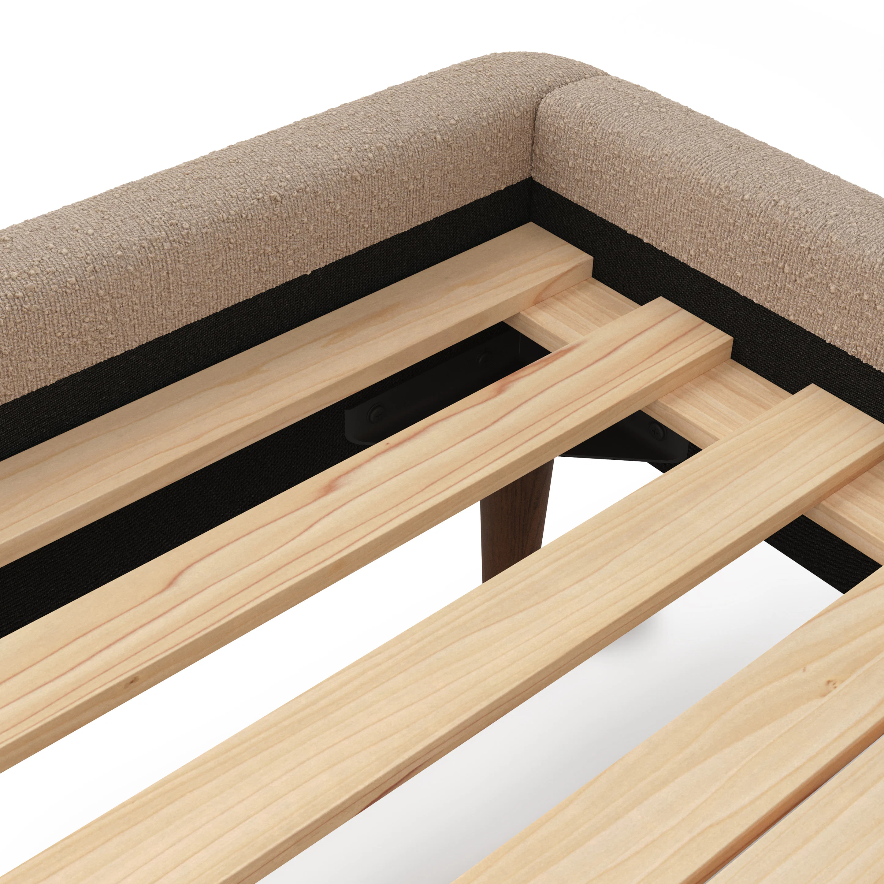 Kayra Queen Upholstered Bed - Lunaria Sandstone Bouclé