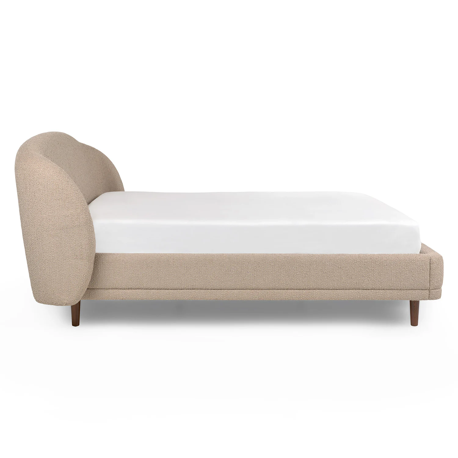 Kayra King Bed in Lunaria Sandstone Bouclé