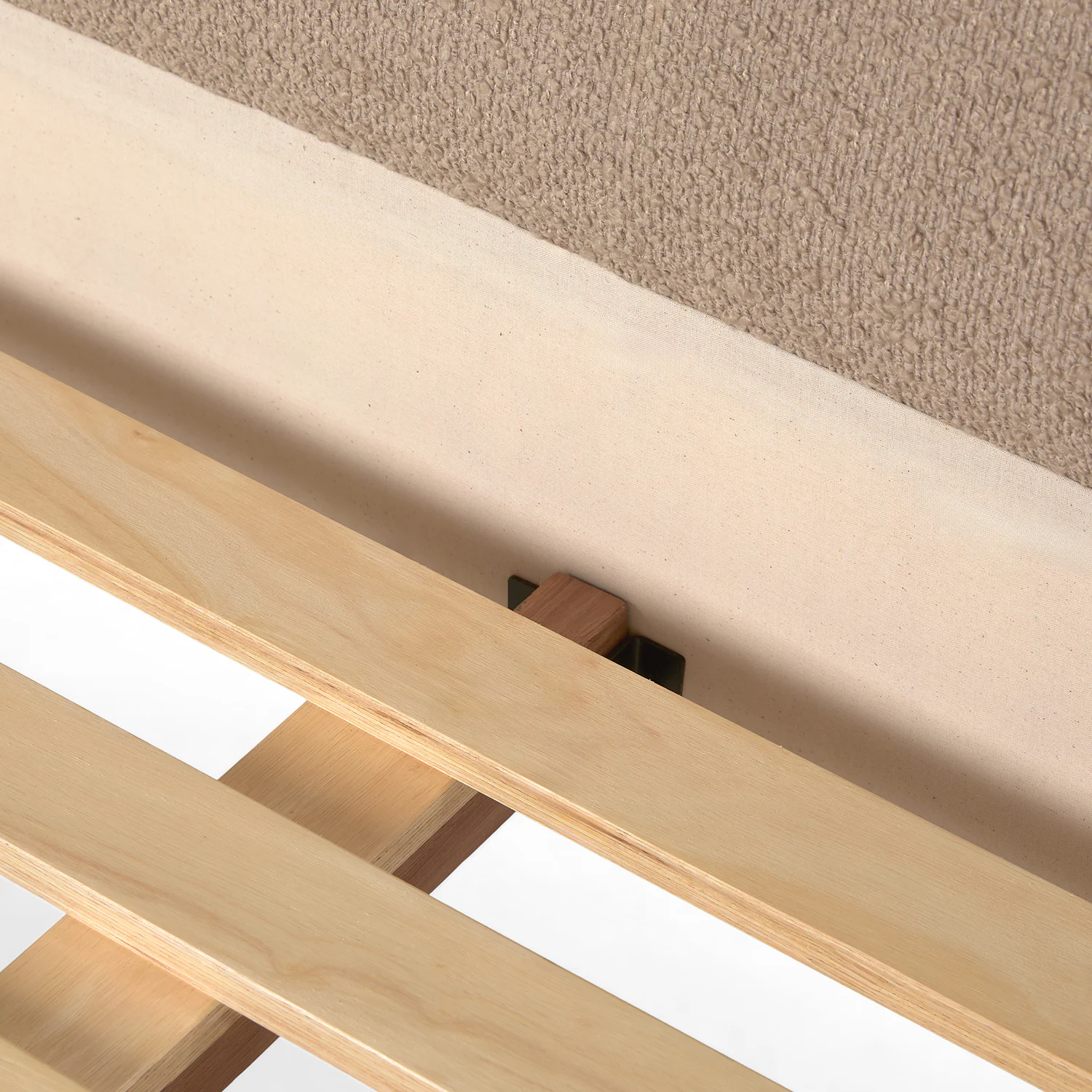 Kayra King Bed in Lunaria Sandstone Bouclé