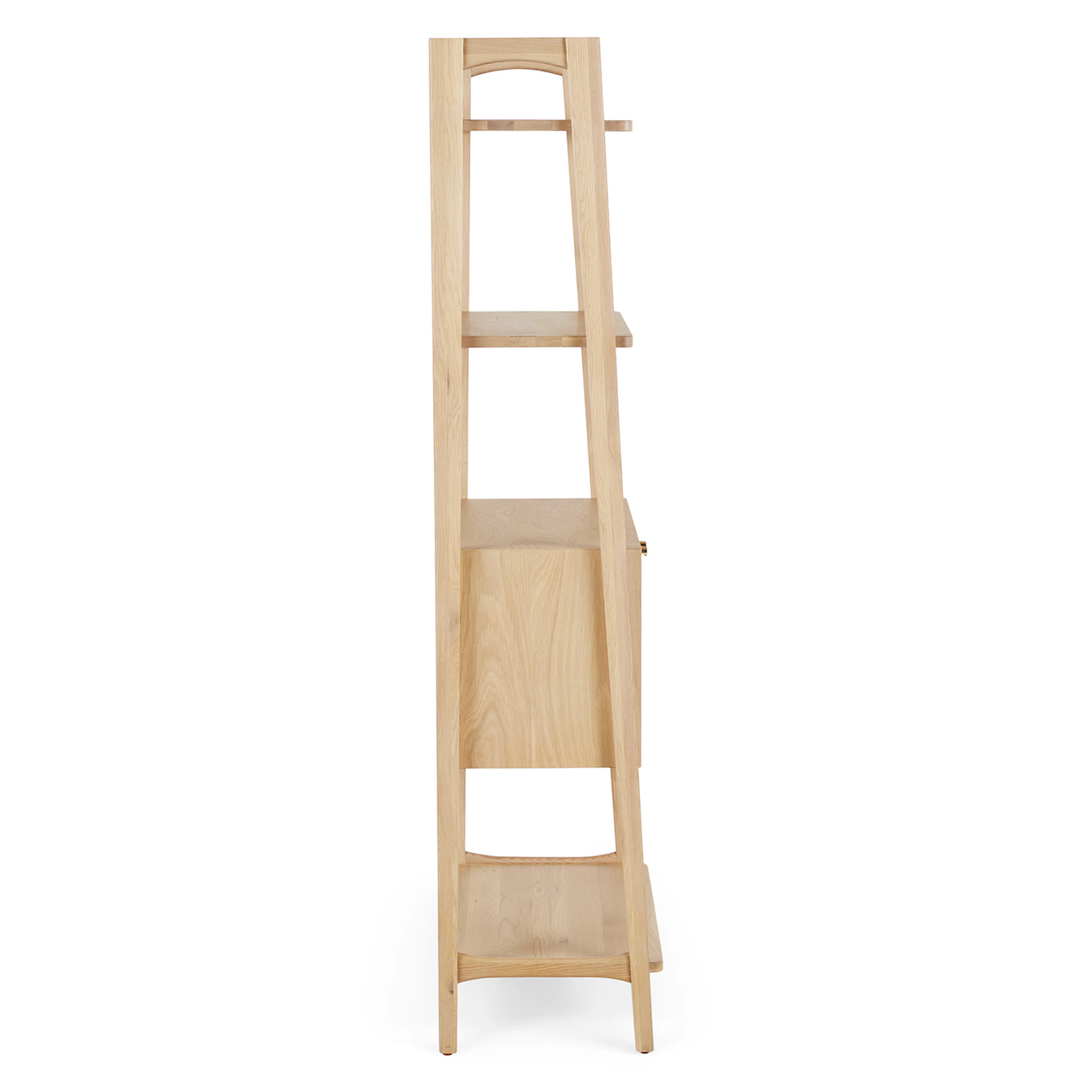 Krossa 31.5" Shelving Unit with Storage - White Oak