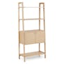 Krossa 31.5" Shelving Unit with Storage - White Oak
