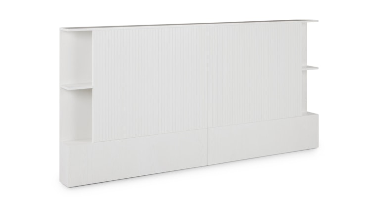 Kouva White King Storage Headboard - Primary View 1 of 12 (Open Fullscreen View).