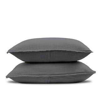 Leni King Cotton Gauze Sham Set - Charcoal