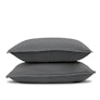 Leni Standard Cotton Gauze Sham Set - Charcoal
