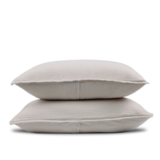Leni King Cotton Gauze Sham Set - Light Taupe