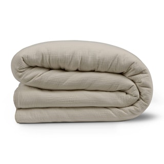 Leni King Cotton Gauze Duvet Cover - Light Taupe