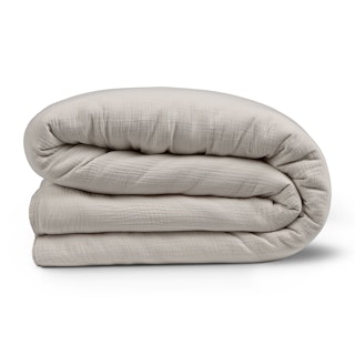 Leni Queen Cotton Gauze Duvet Cover - Light Taupe