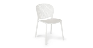 Dot White Stackable Dining Chair
