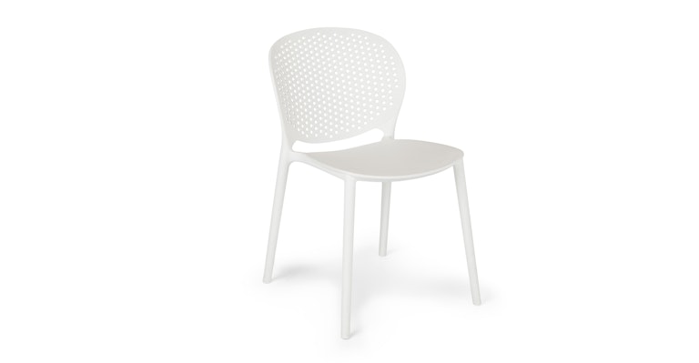 Dot White Stackable Dining Chair - Primary View 1 of 10 (Open Fullscreen View).