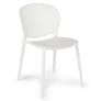 Dot Outdoor Stackable Dining Chair - White