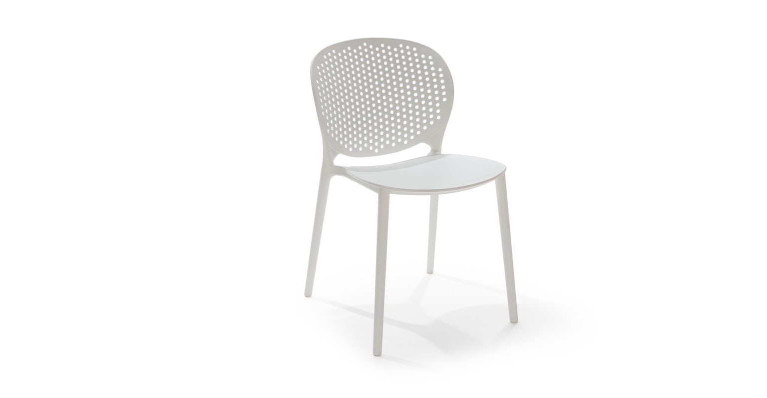 Dot White Stackable Outdoor Dining Chair | Article