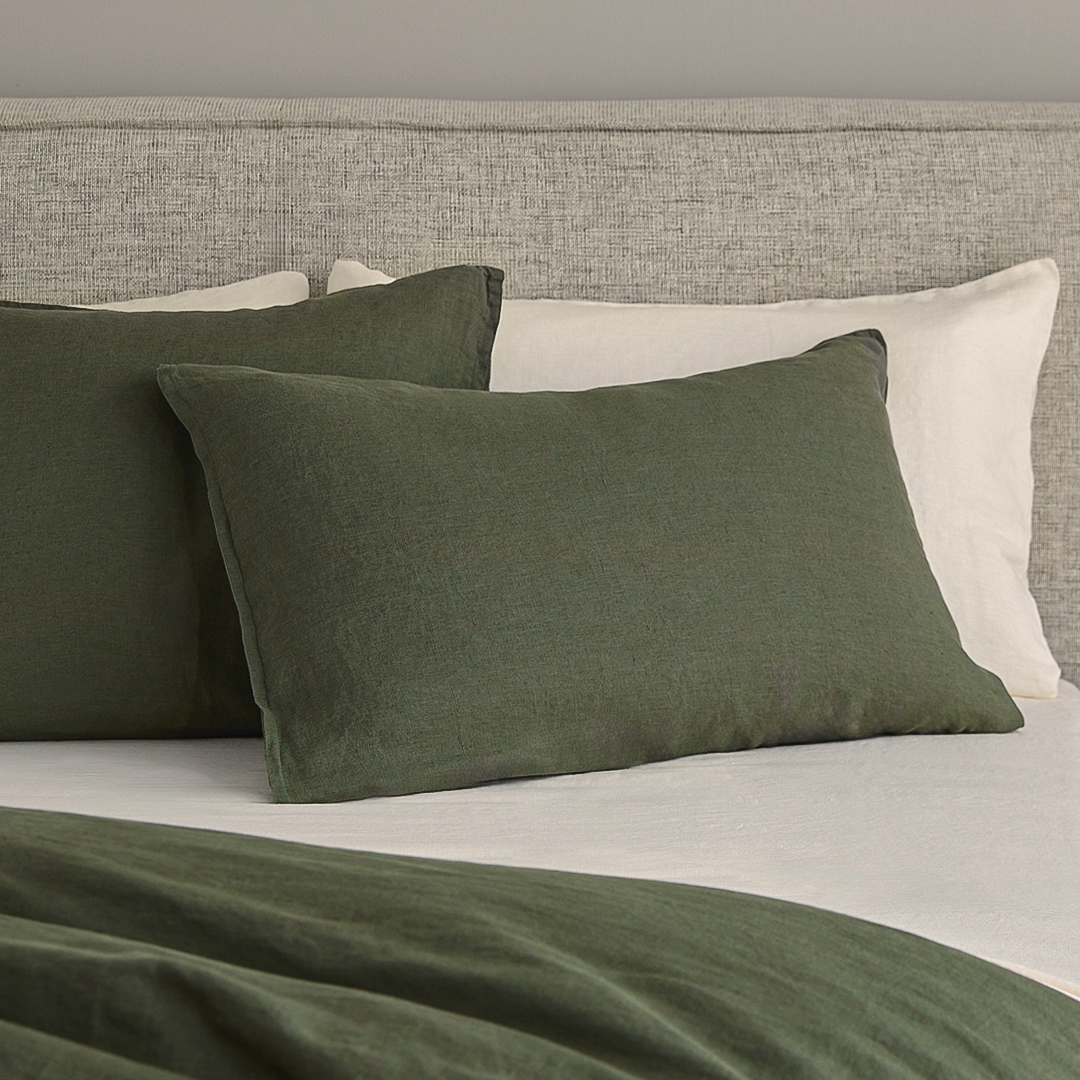 Sham Set Linen Green King Sham Set | Alto Collection | Article